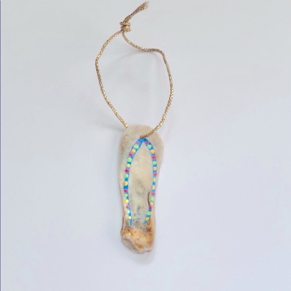 Seashell FlipFlop Christmas Ornament